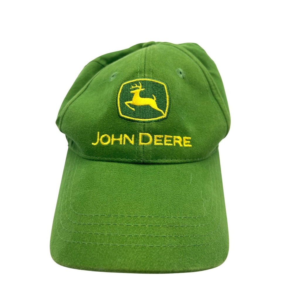 John Deere Baseball Cap Embroidered Logo Nothing Runs Like A Deere Adjustable